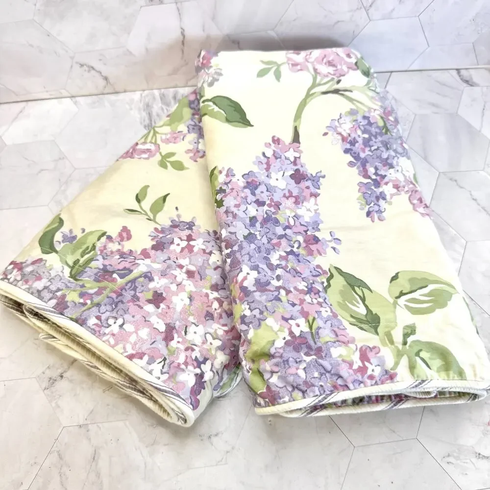 2 Vintage Lauren Ralph Lauren King Pillow Shams Cape Elizabeth Purple Lilac